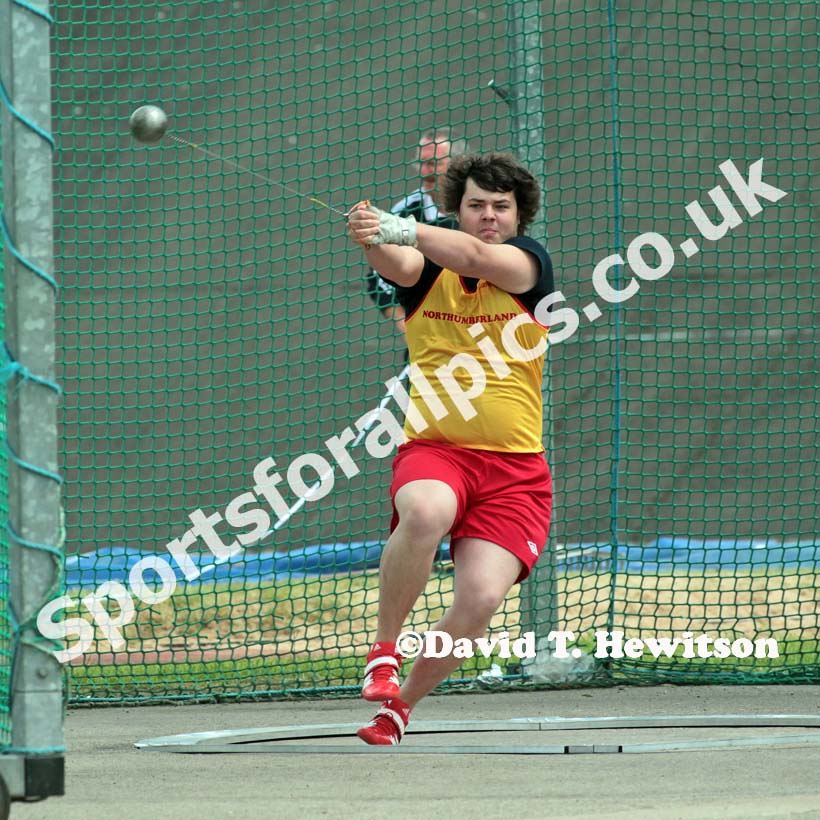 Hammer event at the Annual Inter-Counties Schools, Cleveland v Cumbria v Durham v Northumberland at Claireville Stadium, Middlesbrough